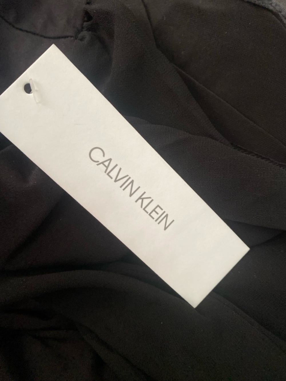 Calvin Klein Black Sheer-Sleeve Blouse - Picture 4 of 4